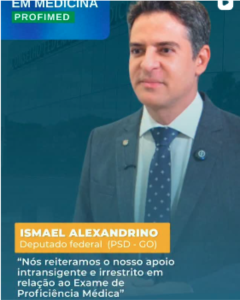 Ismael Alexandrino reafirma apoio ao Profimed e ao Conselho Federal de Medicina