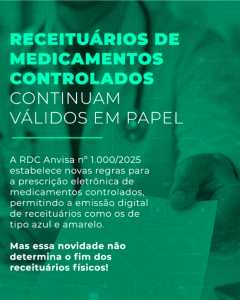 CFM confirma validade de receitas em papel e estreia prescrição digital de controle especial conforme Anvisa